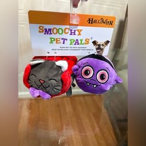 Smoochy Pet Pals Halloween ~SqueakyCrinkle Dog Toy. Set Of 2 Dog Toy 5”